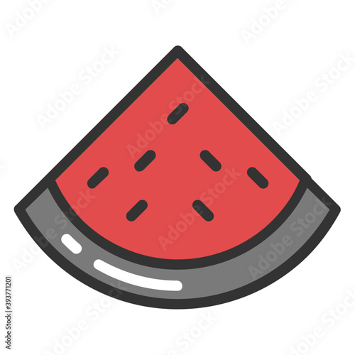 
Watermelon Slice Vector Icon
