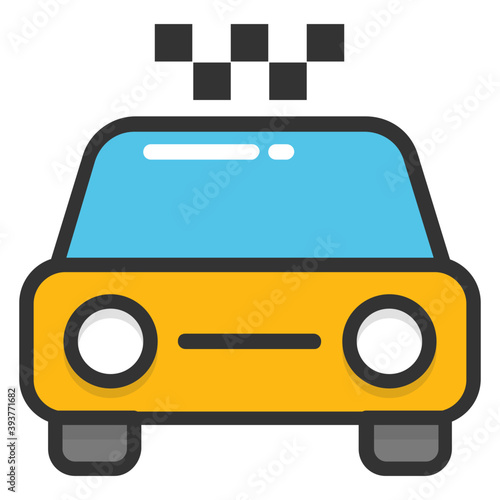 
Taxi Cab Hire Vector Icon

