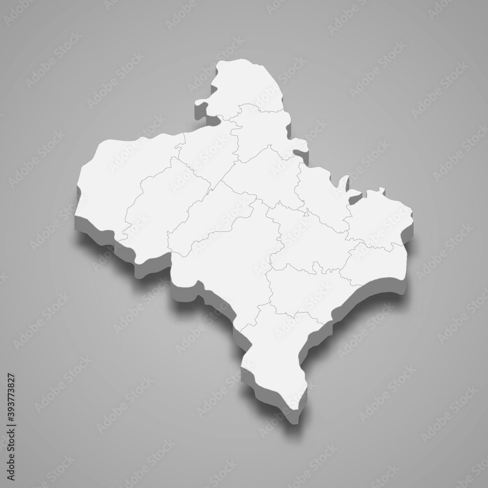3d isometric map of Ivano-Frankivsk oblast is a region of Ukraine 3d isometric map of Ivano-Frankivsk oblast is a region of Ukraine