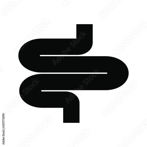 Vector design of intestinal tract icon