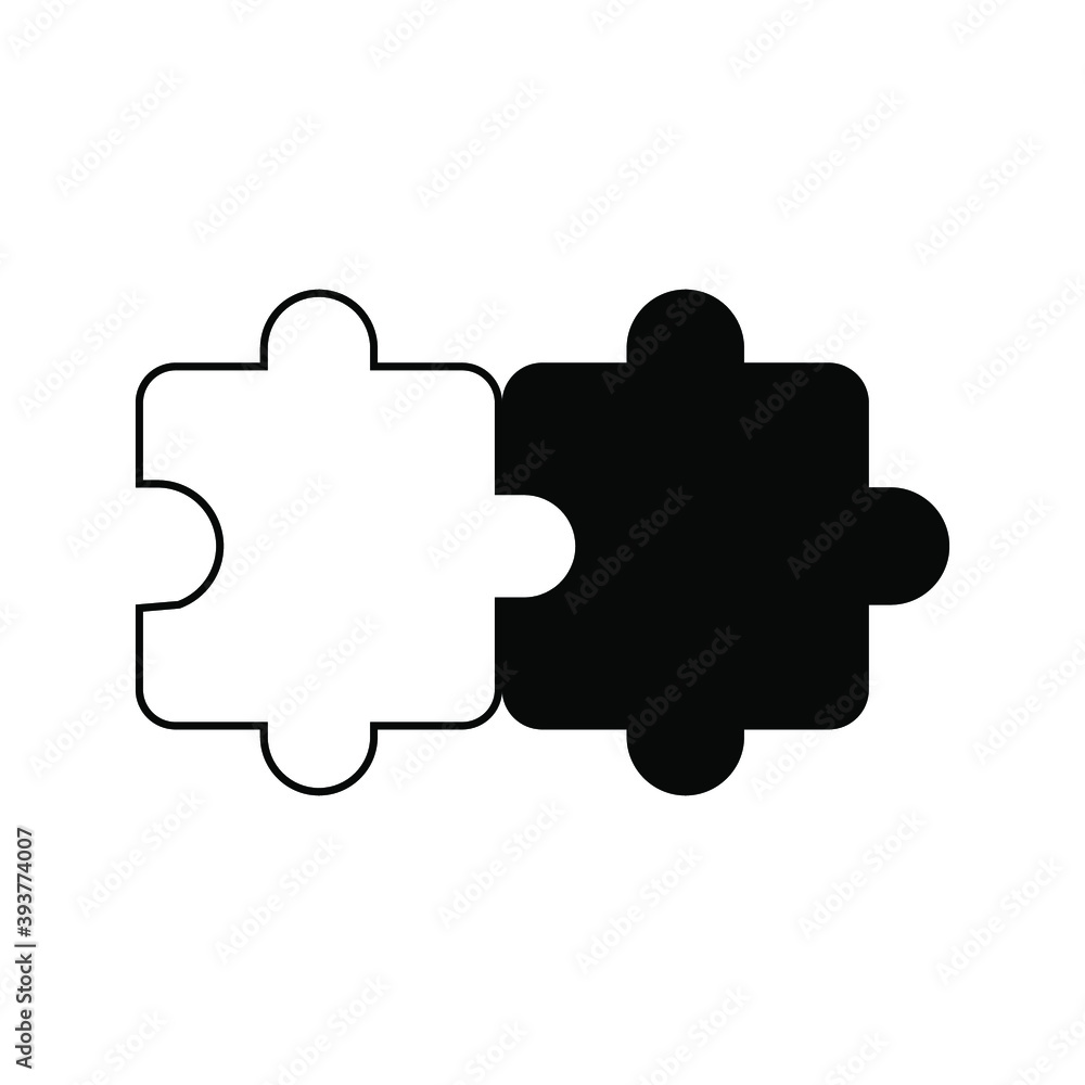 ICON VECTOR PUZZLE BLACK WHITE ICON VECTOR PUZZLE BLACK WHITE