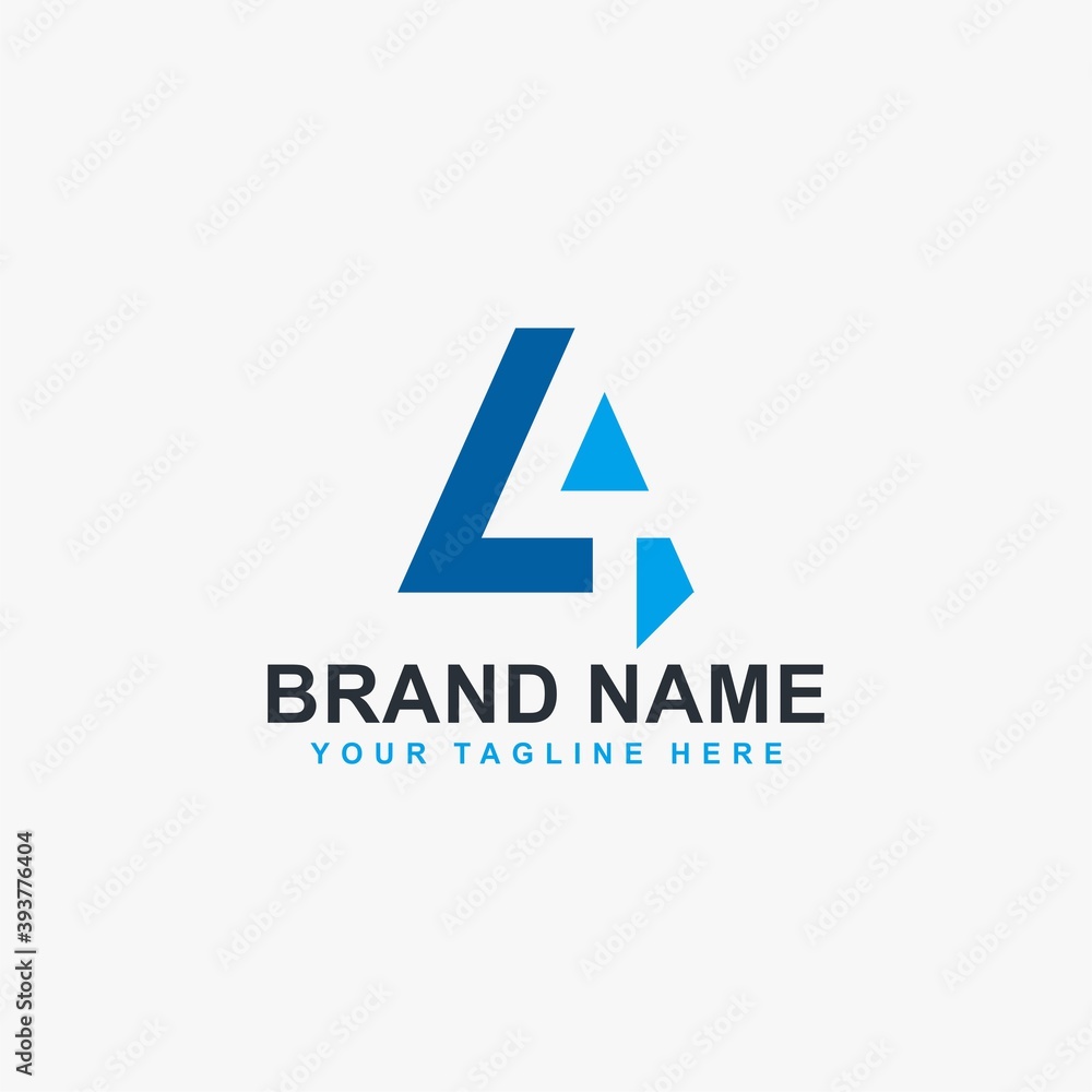 4 monogram in triangle logo design vector. Four icon logo symbol. 4 monogram in triangle logo design vector. Four icon logo symbol.
