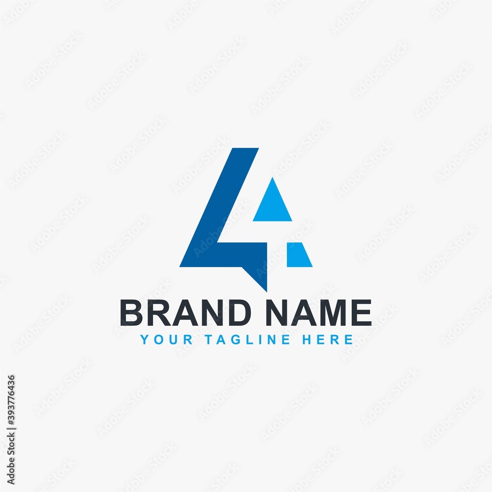 4 monogram in triangle logo design vector. Four icon logo symbol. 4 monogram in triangle logo design vector. Four icon logo symbol.