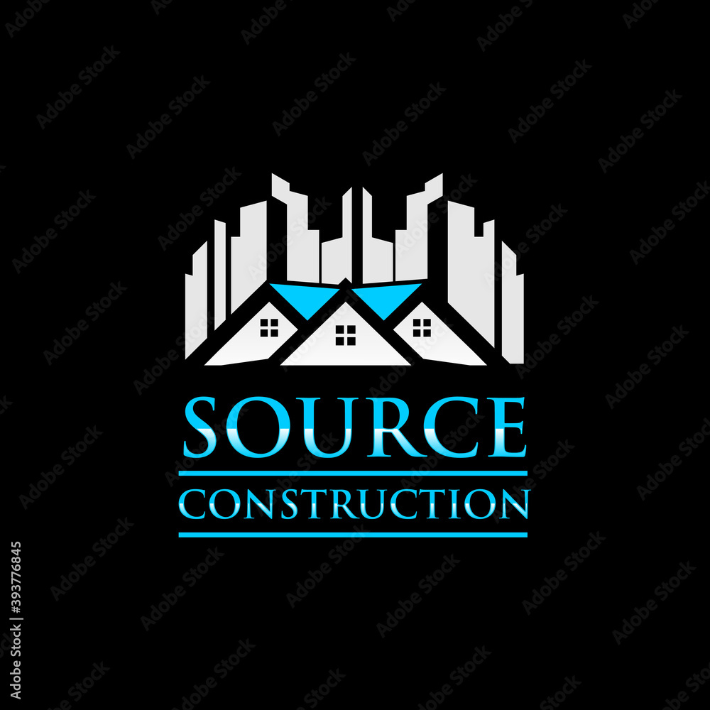 Fototapeta premium modern home and city logo design template