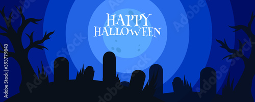 Halloween background flat design vector