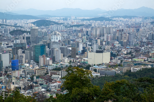 Photography view of the seoul city