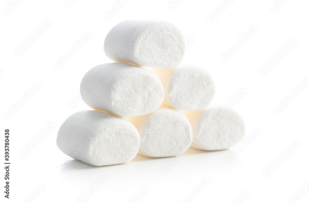 White sweet marshmallows candy. White sweet marshmallows candy.