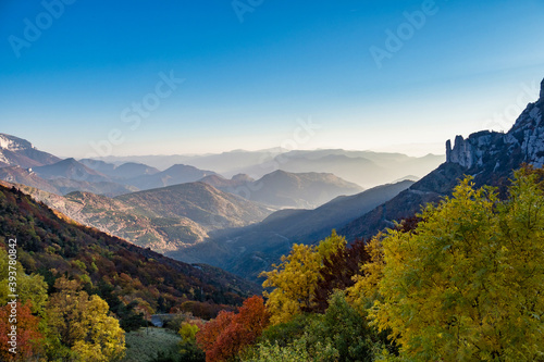 French countryside. Col de Rousset. View of the heights of the Vercors, France © rudiernst