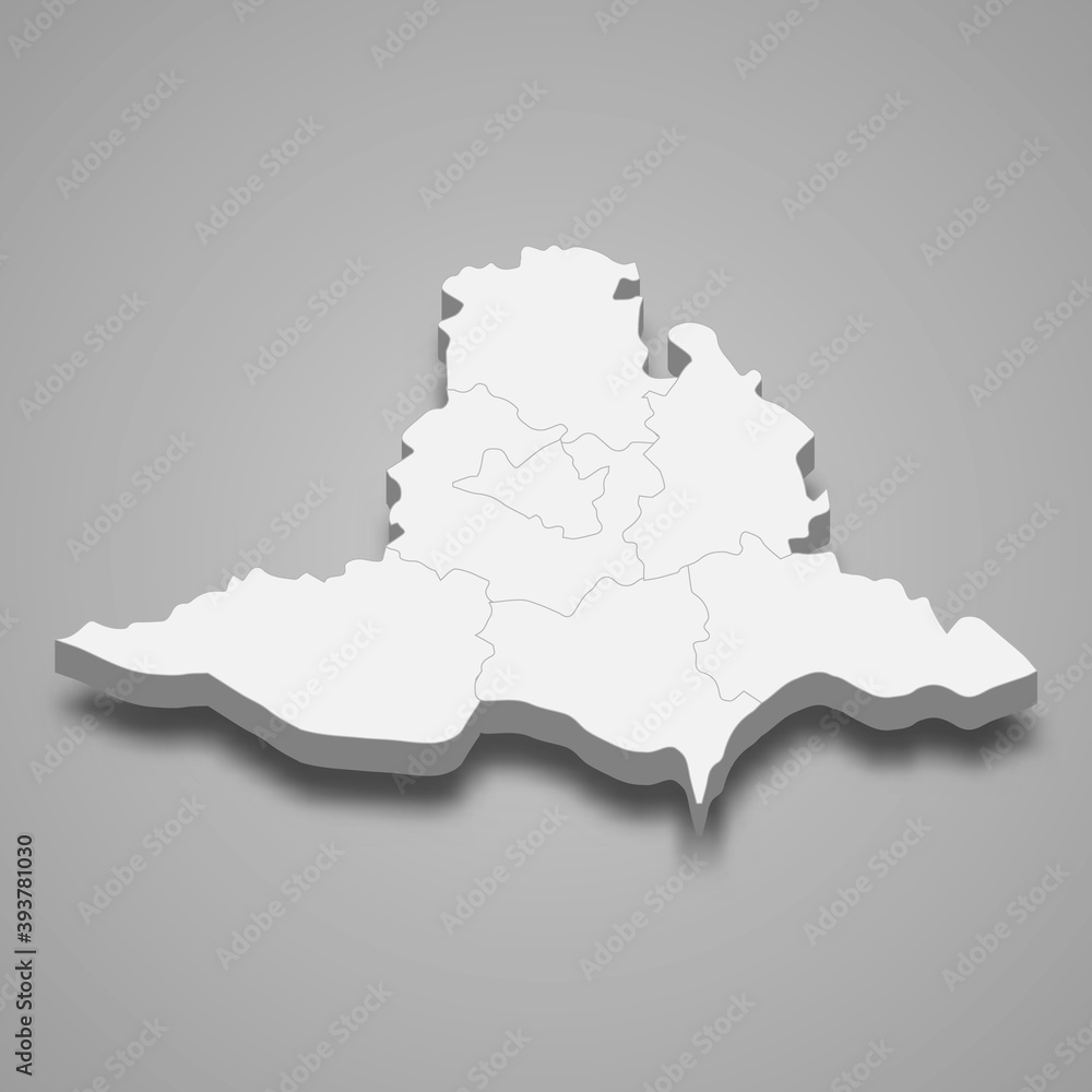 3d isometric map of South Moravia is a region of Czech Republic 3d isometric map of South Moravia is a region of Czech Republic
