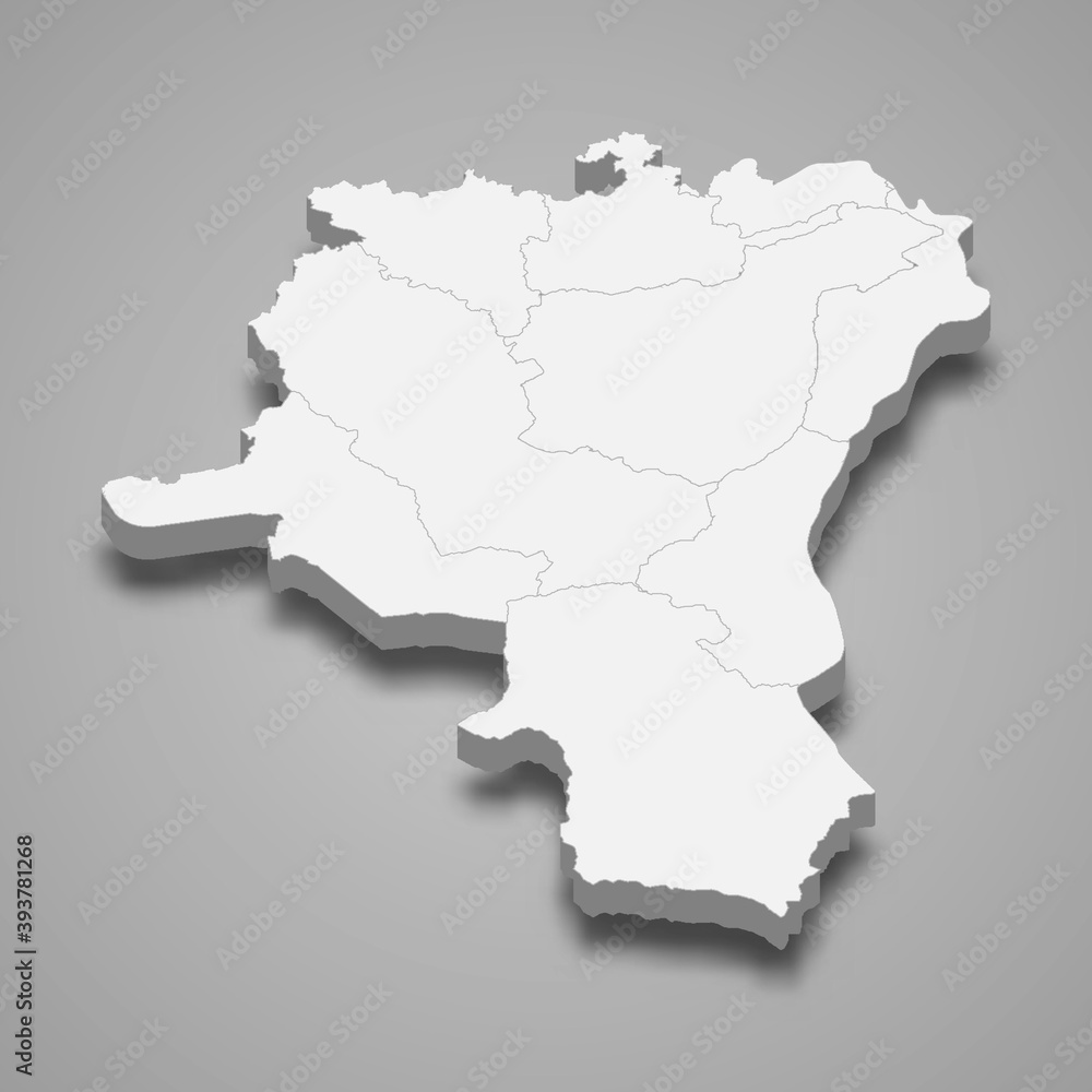 3d isometric map of St. Gallen is a canton of Switzerland 3d isometric map of St. Gallen is a canton of Switzerland