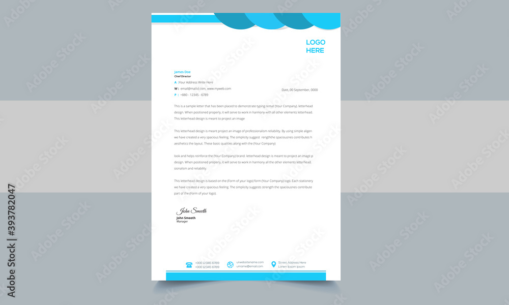 Minimal Letterhead Design Template Minimal Letterhead Design Template