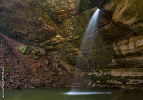 485-66 Kaskaskia Canyon Falls in Spring photo