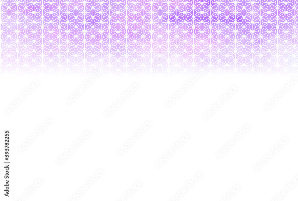 Obraz premium 水彩(デジタル)の麻の葉、はがき比率