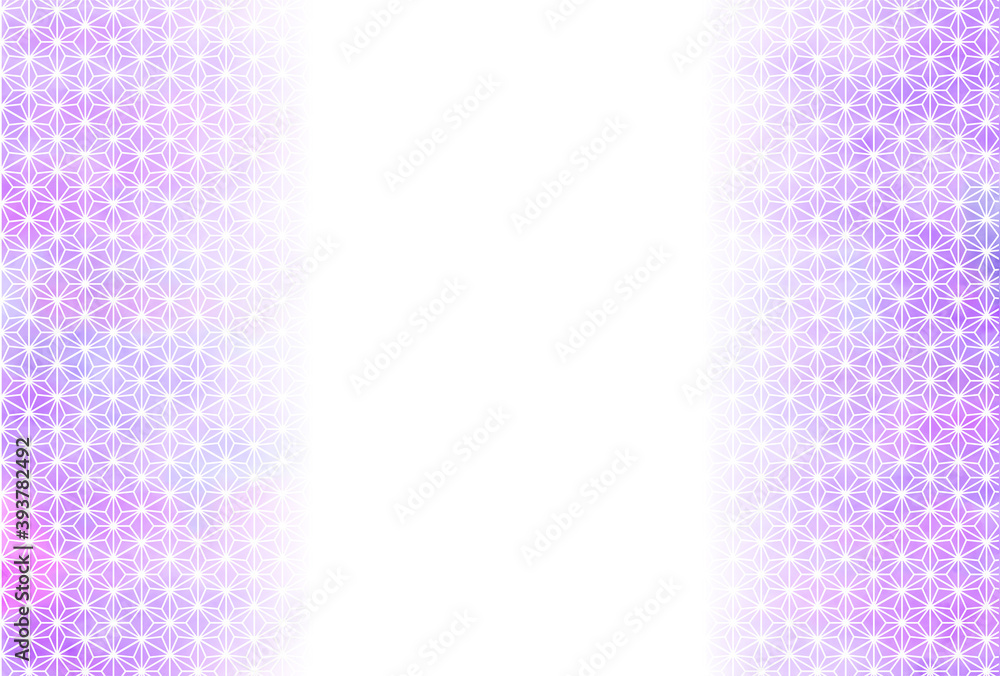 Obraz premium 水彩(デジタル)の麻の葉、はがき比率