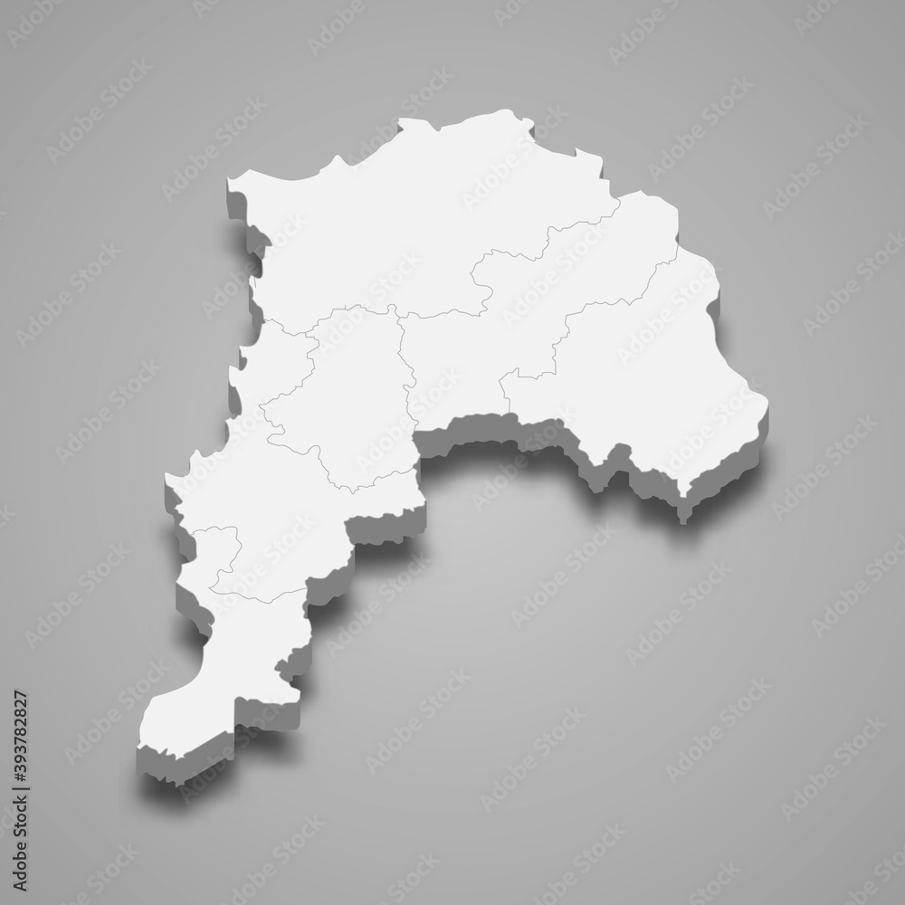 3d isometric map of Valparaiso is a region of Chile 3d isometric map of Valparaiso is a region of Chile