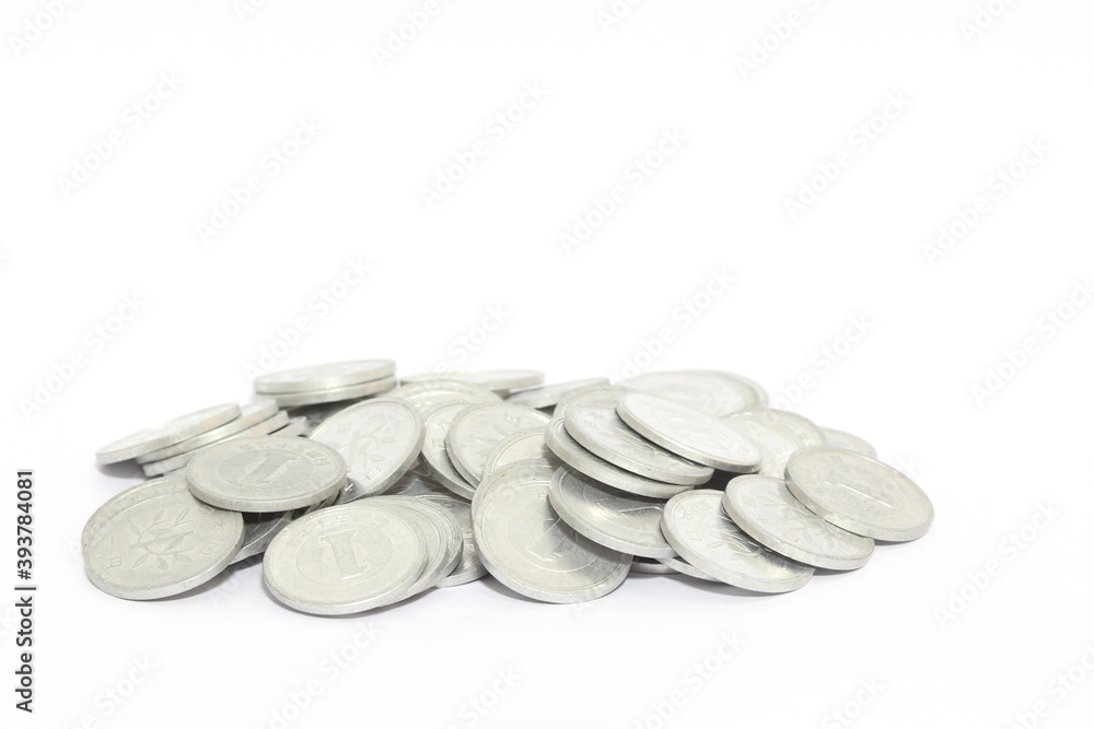 Close-up images of the coin on white background. Close-up images of the coin on white background.