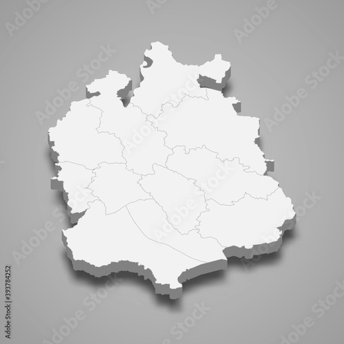3d isometric map of Zurich is a canton of Switzerland
