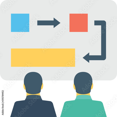 
Colleagues Colored Vector Icon
