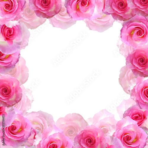 Pink frame with live roses © Инна Карпова