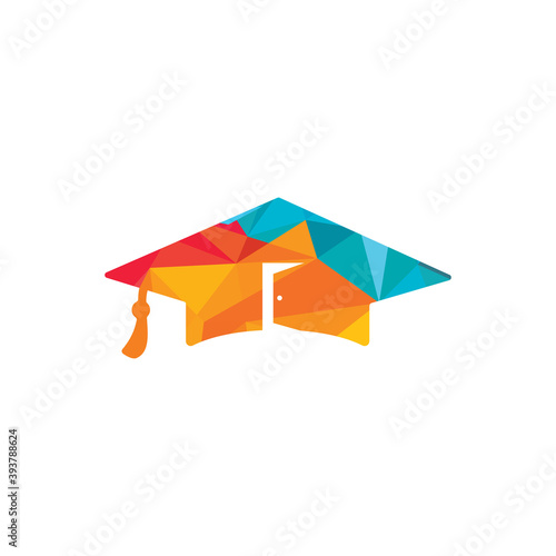Education school vector logo design. Graduation cap and room icon design. © irfanKhan