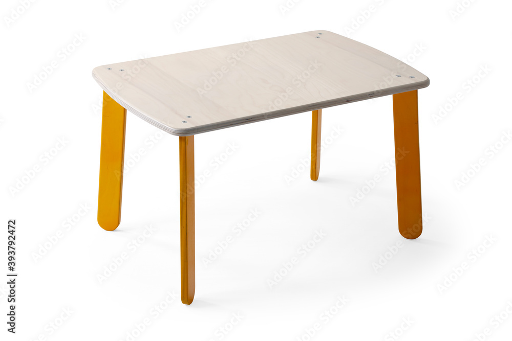Single dining table on white background Single dining table on white background