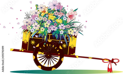 日本の伝統的な花車
