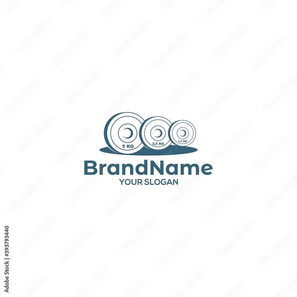 barbell plate fitness logo design vector barbell plate fitness logo design vector
