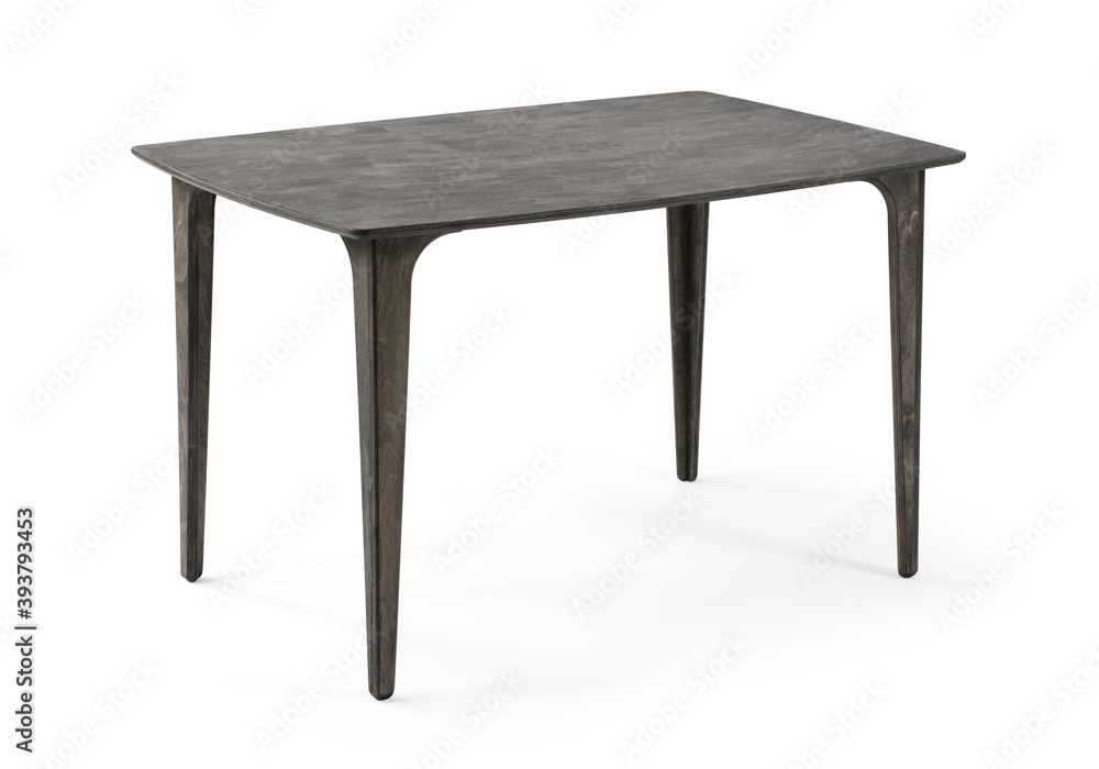 Single dining table on white background Single dining table on white background