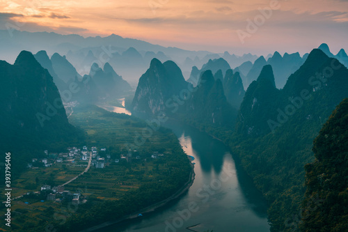 中国广西桂林阳朔兴坪古镇