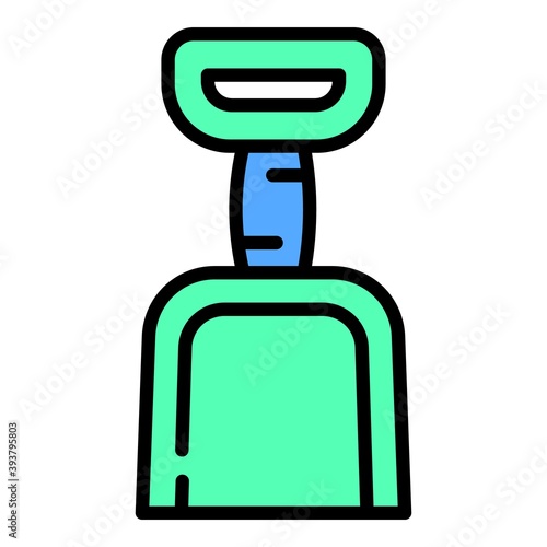 Baby shovel icon. Outline baby shovel vector icon for web design isolated on white background