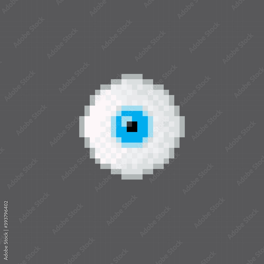Fototapeta premium Eye icon. Eye pixel art. Vector picture.