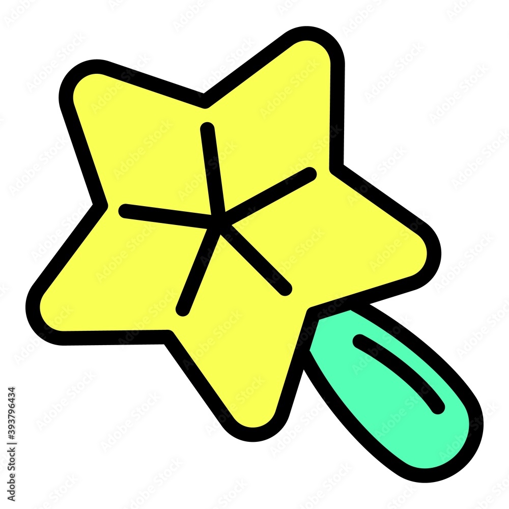 Baby star toy icon. Outline baby star toy vector icon for web design isolated on white background Baby star toy icon. Outline baby star toy vector icon for web design isolated on white background