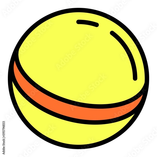 Baby rubber ball icon. Outline baby rubber ball vector icon for web design isolated on white background