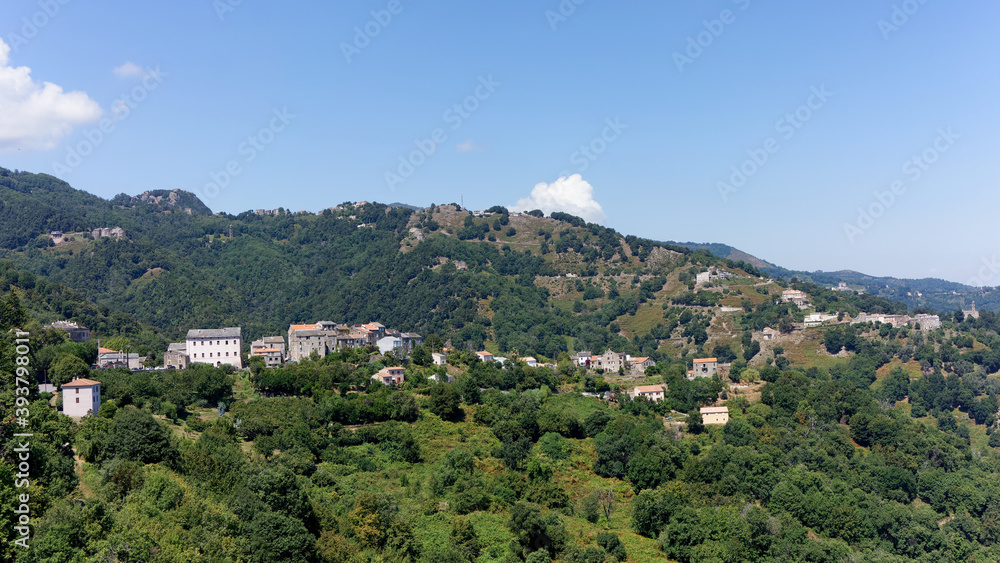  San Nicolao village in Corsica mountain                            