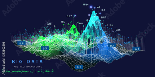 Abstract analytical background with wireframe algorithm analyze data. Quantum cryptography concept. Analytics algorithms data. Banner for business, science and technology. Big data.