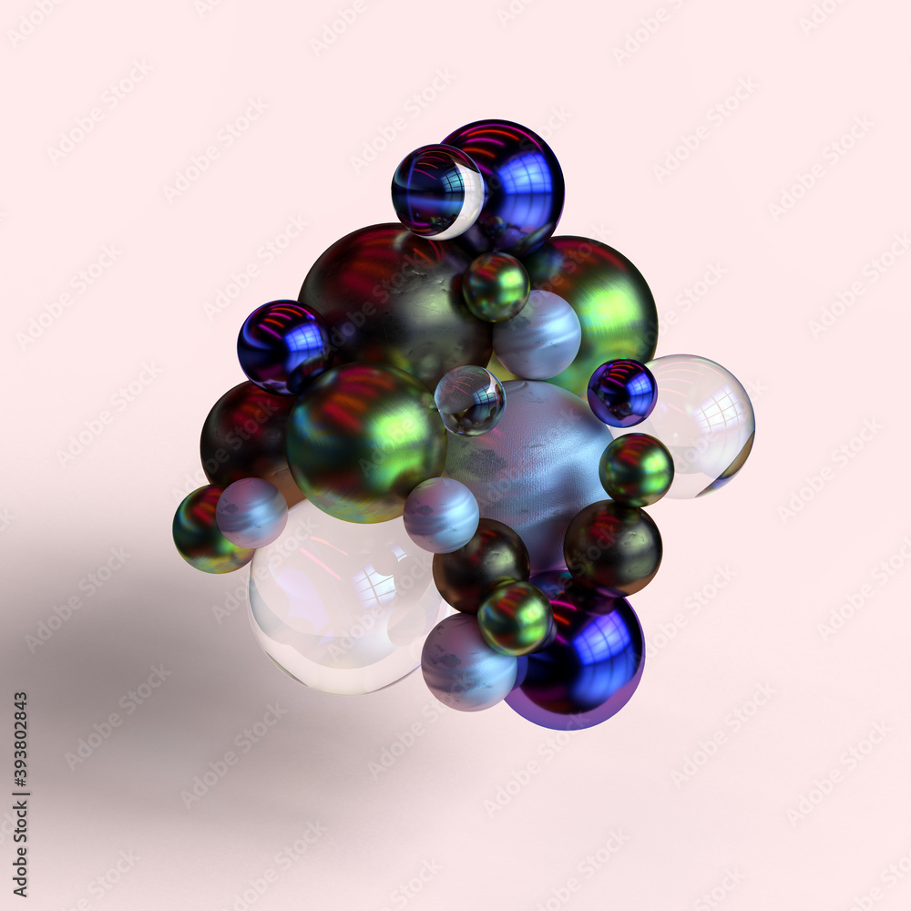 Fototapeta premium Abstract geometric shapes 3d background