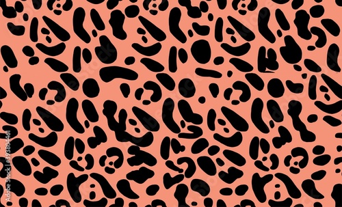 Seamless leopard pattern. Modern vector design for web and print. Handmade textiles  fabric and wallpaper. Contemporary colors. Vector illustration
