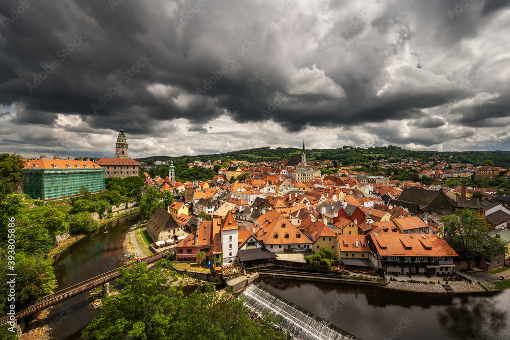 The State Castle and Cesky Krumlov in the South Bohemian district