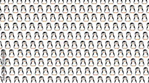 seamless pattern with penguin