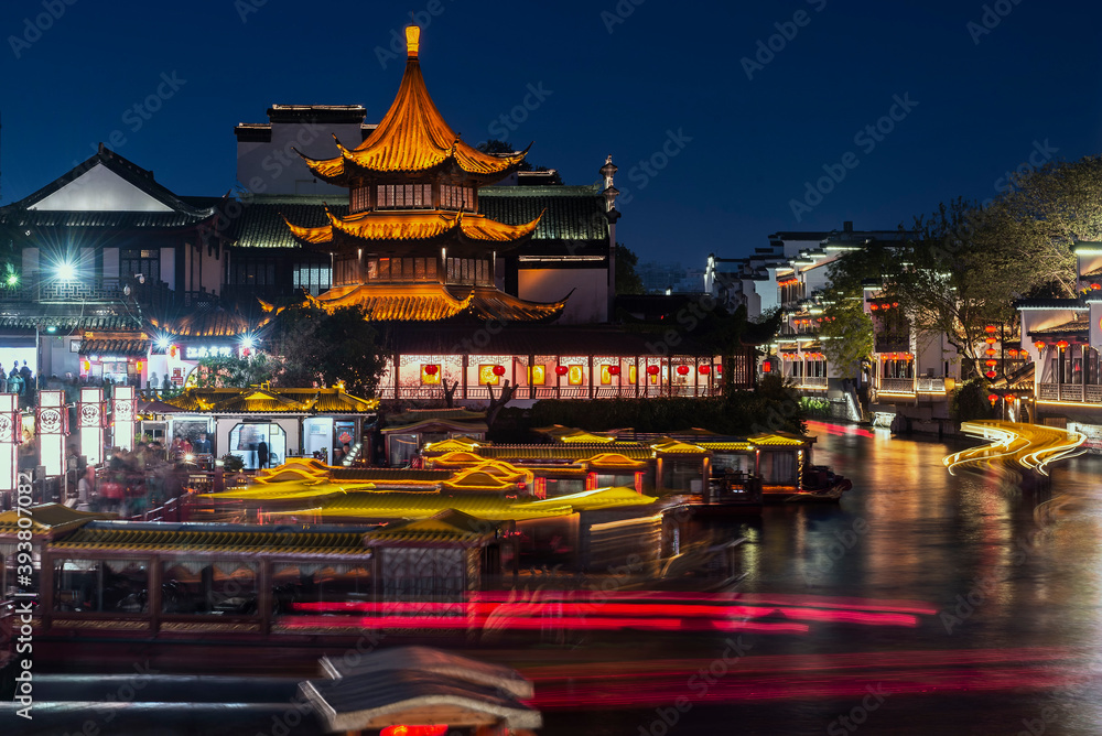Fototapeta premium 中国江苏南京夫子庙