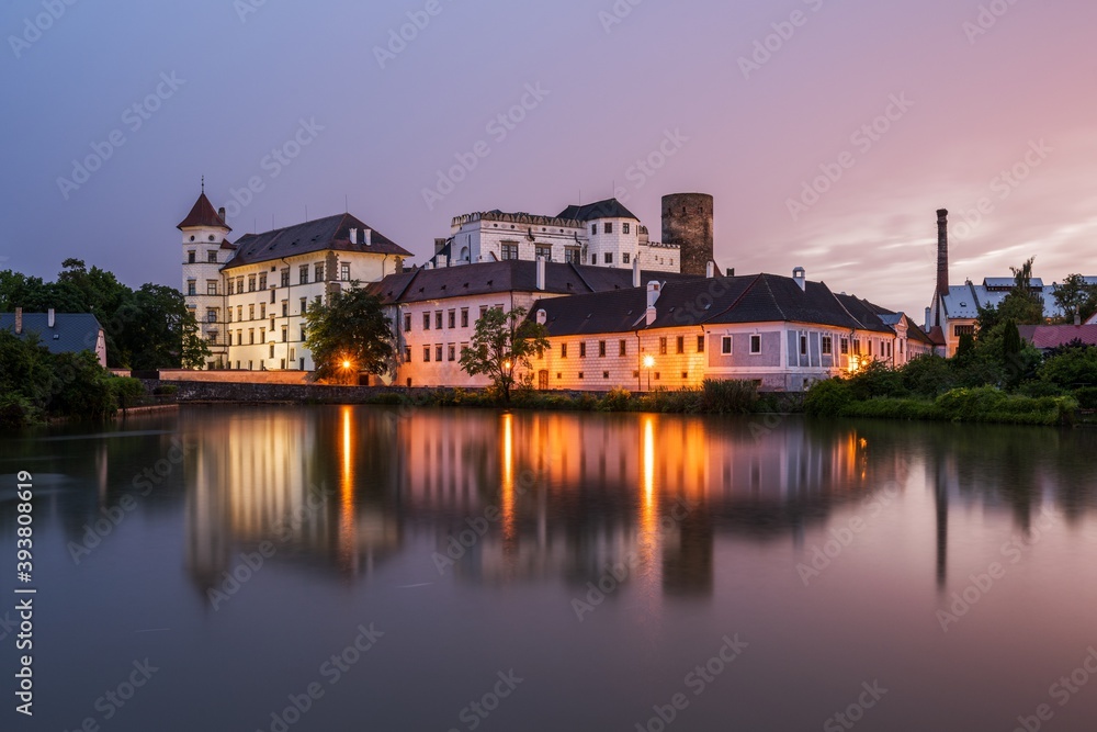 Castle and Chateau Jindrichuv Hradec and Vajgar Pond