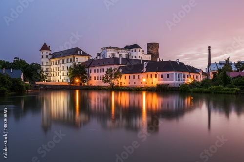 Castle and Chateau Jindrichuv Hradec and Vajgar Pond
