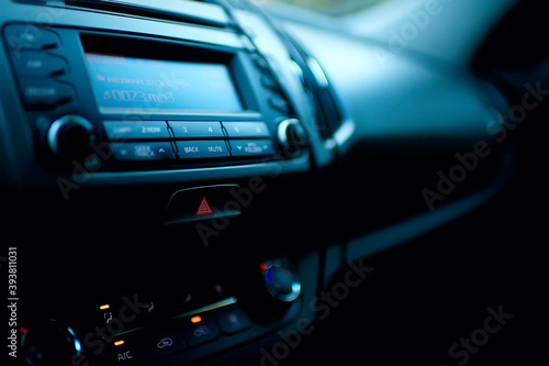 Instruments details inside the car / dashboard, car interior elements © kichigin19