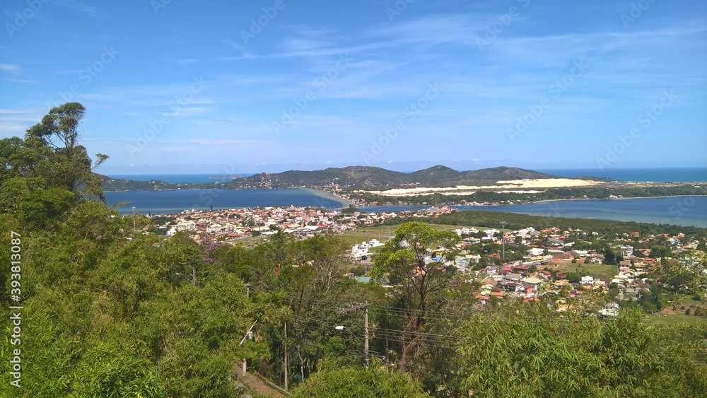 Lagune, Ausblick von Düne,  Florianópolis, Santa Catarina, Brasilien