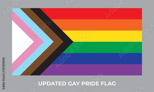 Updated gay pride flag icon. New LGBTQ+ rights symbol photo