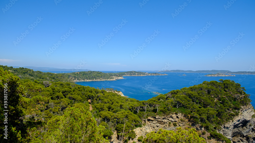 Panoramic view on the Golfe of  Saint Tropez