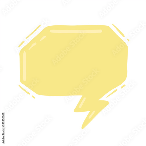 Speech Bubble for Entering Conversation Messages and Thoughts of Cartoon Characters