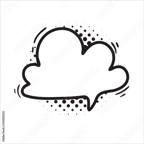 Speech Bubble for Entering Conversation Messages and Thoughts of Cartoon Characters