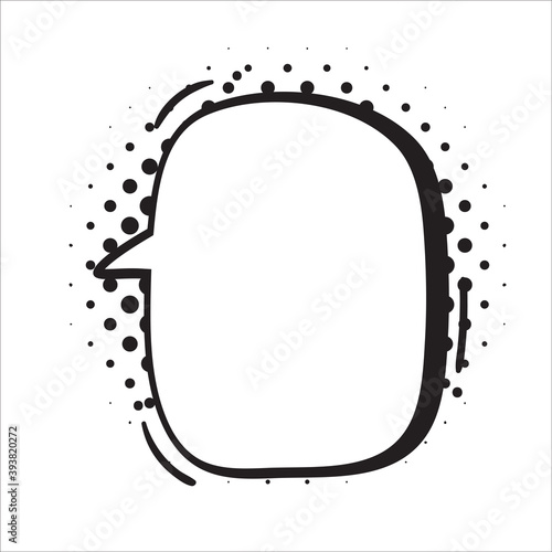 Speech Bubble for Entering Conversation Messages and Thoughts of Cartoon Characters