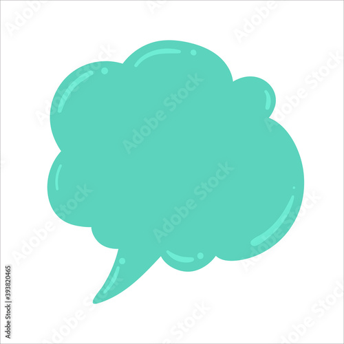 Speech Bubble for Entering Conversation Messages and Thoughts of Cartoon Characters